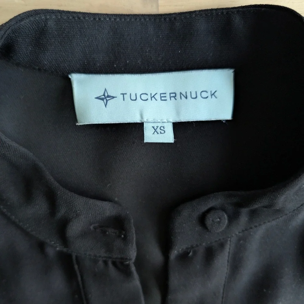 Tuckernuck Black Stretch Cape Royal Shirt Dress‎ 3/4 Sleeve Women's XS